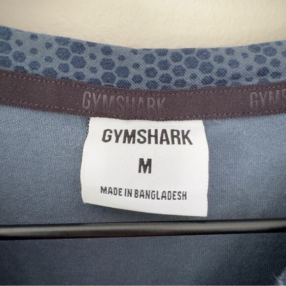 Gymshark Hex Pattern Tank Top Crew Neck Muscle Logo Front Stretch Cotton Spandex - Picture 6 of 8